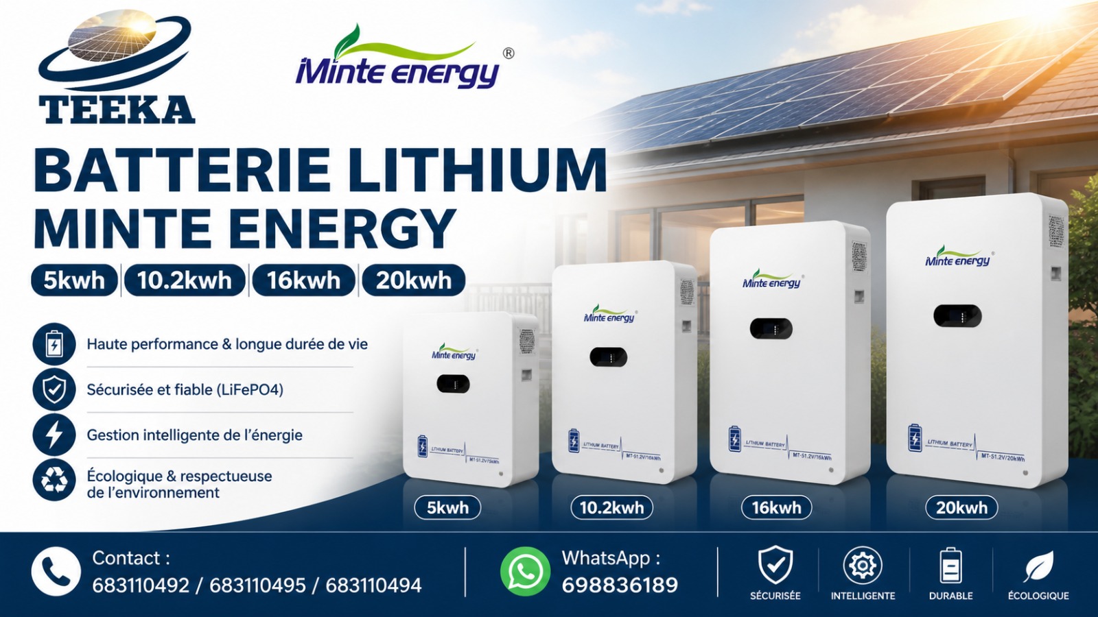 Batterie Lithium Minte Energy TEEKA